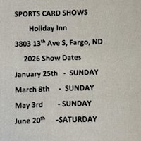 Fargo Sports Card Show