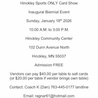 Hinckley Sports ONLY Card Show