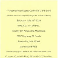 1st International Sports Collectors Card Show